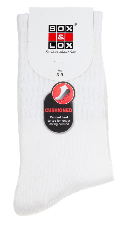 Nn+ Expantech Cushioned Quarter Top Socks White Size 6-15 - 3 pair